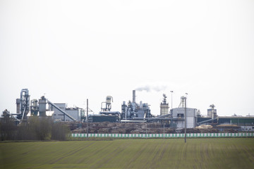 Obraz premium Factory for the production of materials for furniture and construction industry