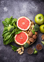 Vegetables, fruits, seeds  and nuts