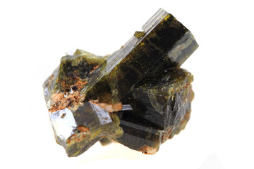 epidote mineral isolated
