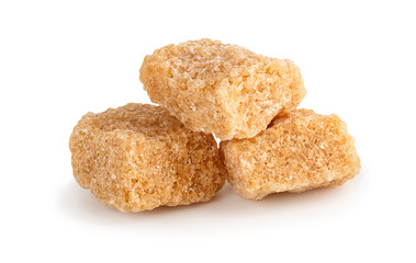 brown sugar isolated on white