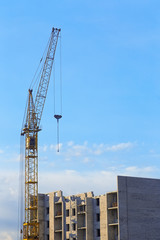 construction site with crane 