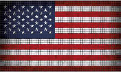 Mosaic flag of USA