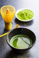 Green matcha tea.