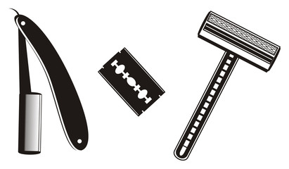 Symbol, banner, business, design, sign, isolated, illustration, hairdresser, retro, old, haircut, background, elegant, barber shop, Razor, blade, delay, cautiously, carefully, shave, machine