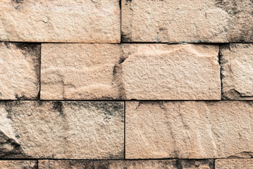 Old brick wall background texture with different style on vintage tone