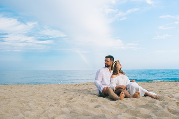 couple in love on the beach