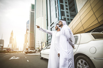 Arabian men in the Emirates