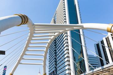Naklejka premium Business district in Bangkok city of thailand