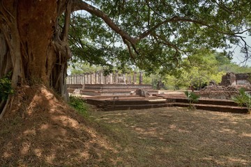 Fototapeta na wymiar Palace Complex of King Nissanka Malla in Polonnaruwa.