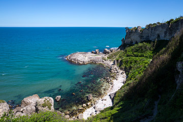 Coastal line of Black Sea in a popular day tour destination of Sile, Istanbul, Turkey