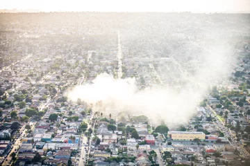 Kissenbezug Los Angeles cityscape © oneinchpunch