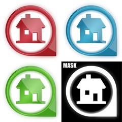 ikona w okręgu ze strzałką i blaskiem zestaw