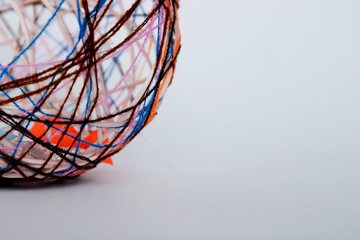 Fototapeta na wymiar skein of multicolored yarn