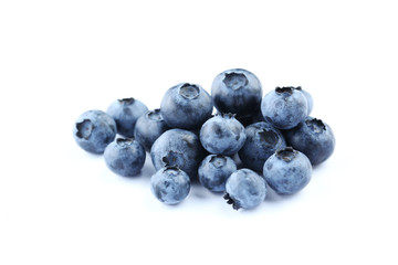 Tasty blueberries isolated on a white