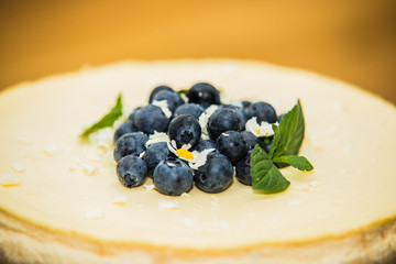 Delicious sweet baked cake with fruit.