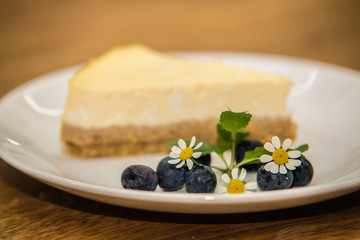 Delicious sweet baked cake with fruit.