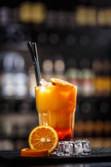 Cocktail with orange juice