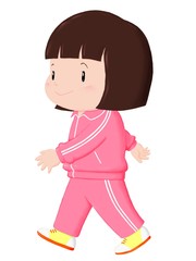 歩く　女の子