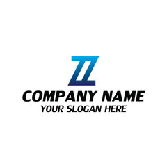 Fototapeta premium zz logo blue gradation
