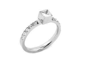 Ring - Stainless steel - One color background