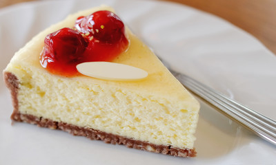 Slice of New York Cheesecake