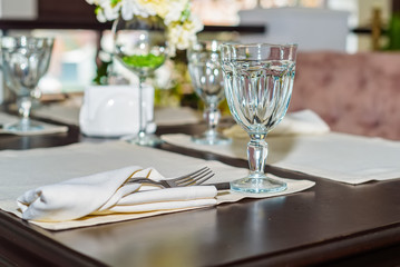 Elegant served table indoors