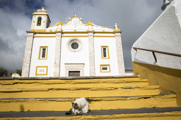 Parish church of the Saviour of the World in Veiros town, Estremoz, Portugal