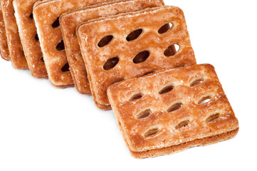 tasty sweet cookies isolated on white