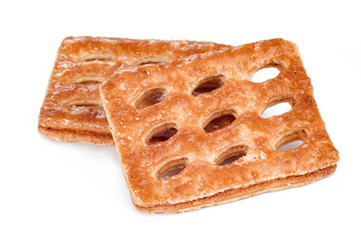 Fresh cookies isolated on white