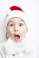 Child dressed as Santa Claus 