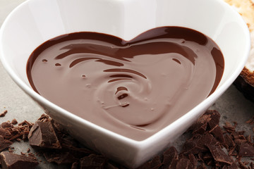 Melting chocolate / melted chocolate/ chocolate swirl/ stack/ chips and powder