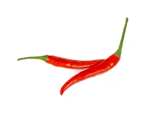 Fotobehang Red chili pepper isolated on white background © pairoj