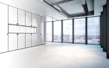 Empty Office Unit (drawing)