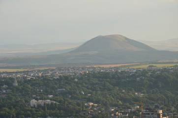 View from the mountain to the village Mashuk