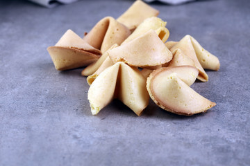 Many Chinese fortune cookie paper with prediction