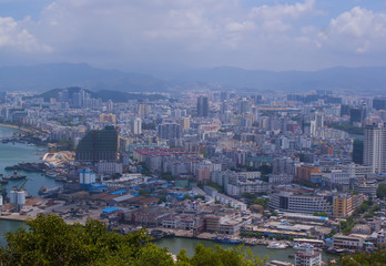 Fototapeta na wymiar Hong Kong. Modern industrial city. The centre of Asia.