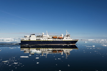 Passenger vessel in antarctica © Alexey Seafarer