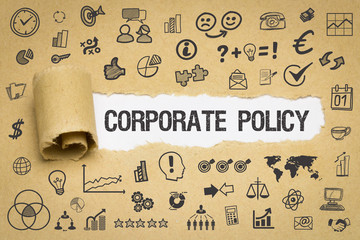 Corporate Policy / Papier mit Symbole