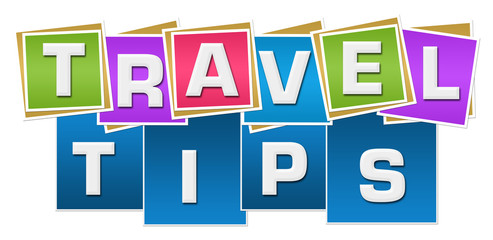 Travel Tips Colorful Squares Stripes 