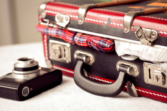Suitcase Prepared for Travel