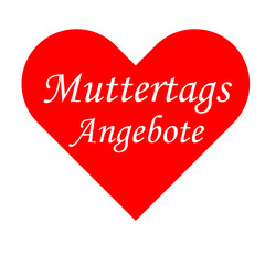 Rotes Herz - Muttertags Angebote