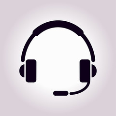 Fototapeta premium Flat icon of support. Sign the call center. Contact technical support. Call and we will reply to you.