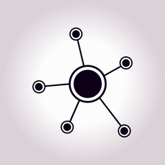 Social network single icon. Global technology. The network of social connections in the business.
