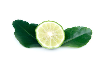 fresh bergamot isolated on white background