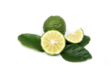 fresh bergamot isolated on white background