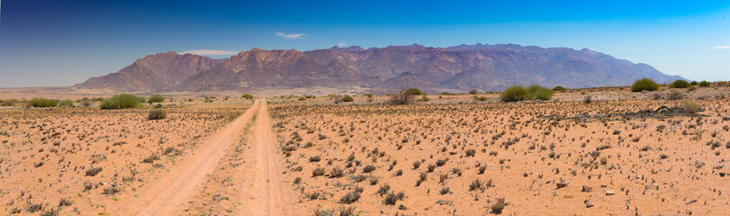 Brandberg Massiv von Westen aus gesehen, Erongo, Namibia, Panorama