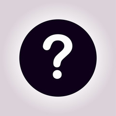 Question mark sign icon. Help symbol. FAQ sign. Flat design style. 