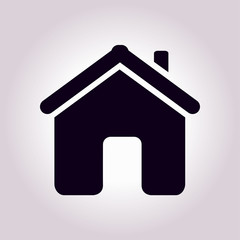 Vector Home Icon in flat design style.