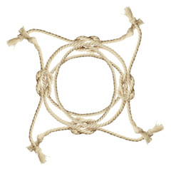 Beige cotton rope frame