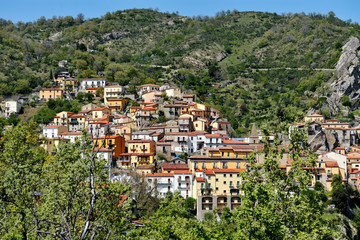 Fototapeta na wymiar Castelmezzano, Basilicata, Italy - village in the lucania dolomites mountains